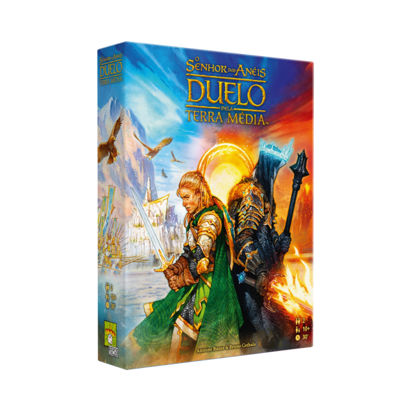 caixa do jogo Senhor dos Aneis Duelo pela Terra Média